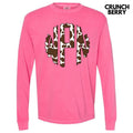 Cow Print Monogram Long Sleeve Comfort Colors T-Shirt 'NLB' Hoodie, Sweatshirt | CiraTrend.com
