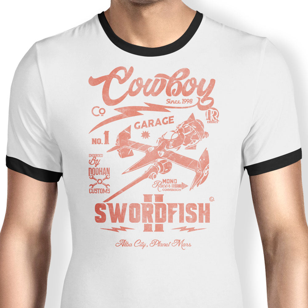 Cowboy Garage - Ringer T-Shirt Hoodie, Sweatshirt | CiraTrend.com (Image 1)