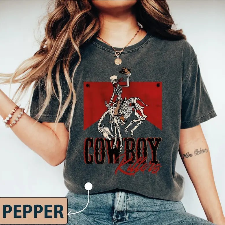 Cowboy Killer Shirt, Country Shirt, Western Tshirt, Southern Shirt, Country Girl Tee, Vintage Tee, Boho Shirt, Retro...