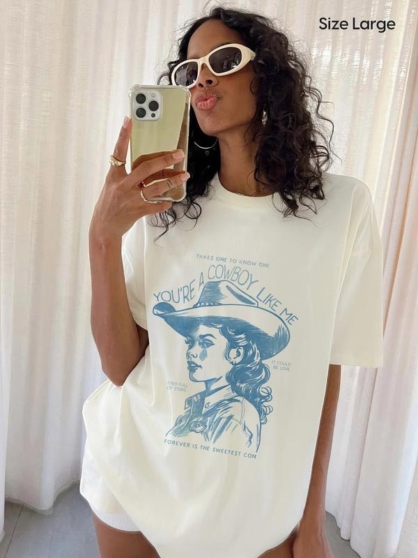 Cowboy Like Me Graphic Tee, Western Cowgirl T-Shirt, Vintage Chic Style, Coastal Cowgirl, Unisex Relaxed Graphic Tee,...