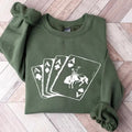 Cowboy Western Sweatshirt, Playing Card Sweatshirt, Card Hoodie, Country Sweatshirt Menswear Sweaters T-Shirts