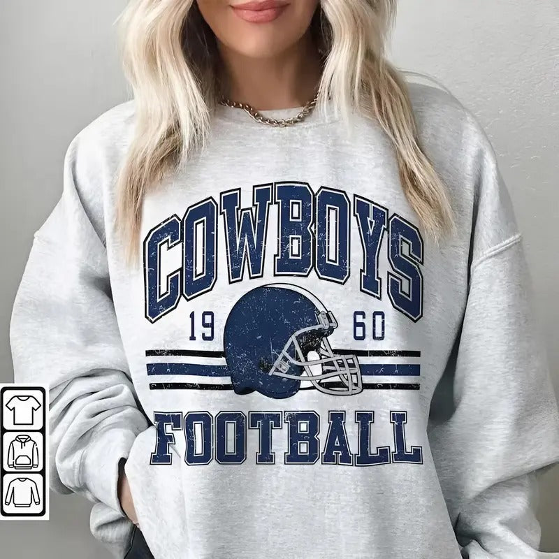 Cowboys Football Shirt, Football Fan Cotton Casual T-shirt Sweatshirt Hoodie, For Men For Women | CiraTrend.com