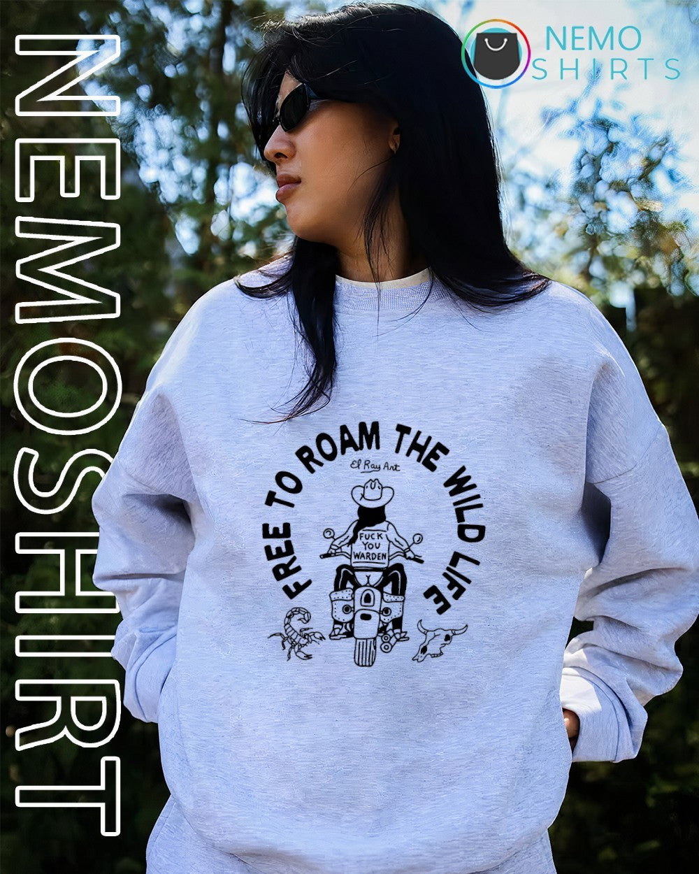 Cowgirl free to roam the wild life fuck you warden shirt