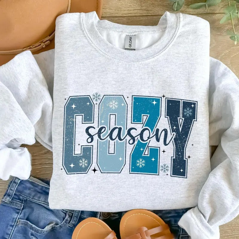 Cozy Season Shirt, Cozy Comfy Sweater, Women Fall Sweatshirt, Autumn tee, Women's Sweater, Gift for Mom, Trendy Winter...