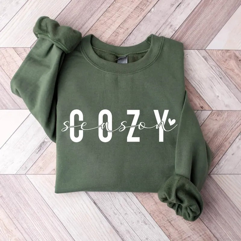 Cozy Season Sweatshirt, Winter Sweatshirt, Merry And Bright Sweatshirt, Xmas Christmas Sweatshirt, Womens Holiday...