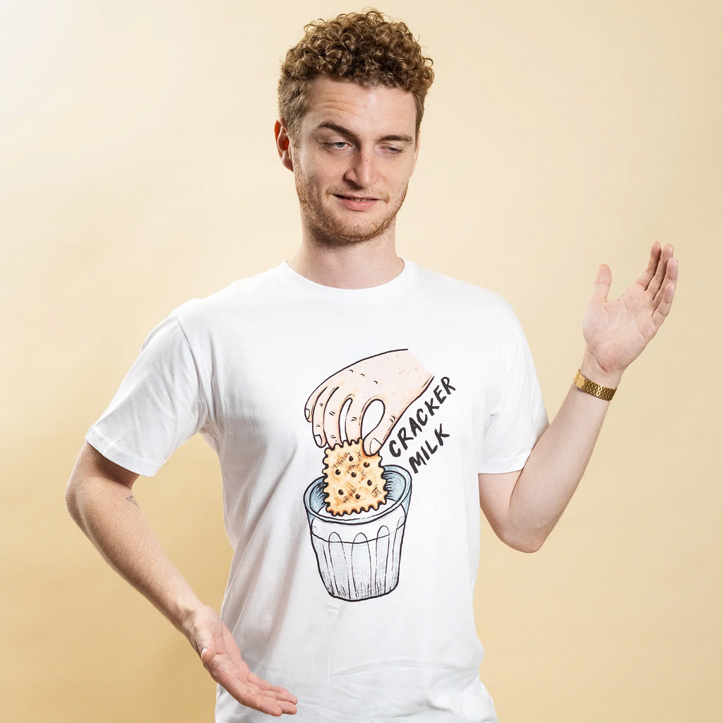 CrackerMilk Illustrated Logo Tee Hoodie, Sweatshirt | CiraTrend.com (Image 1)