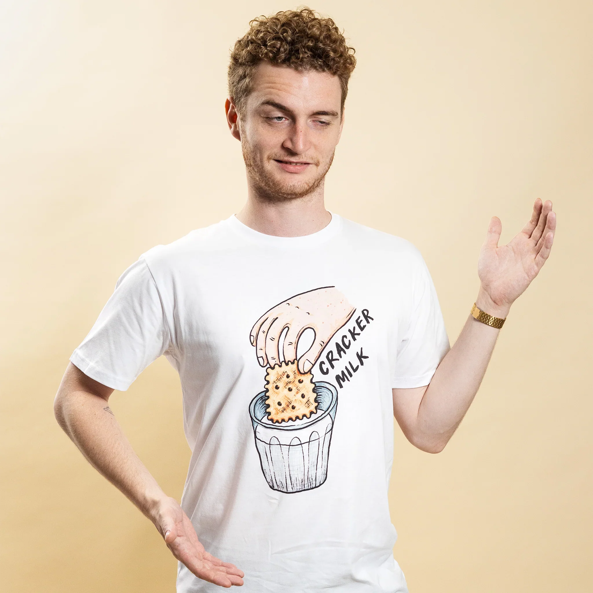 CrackerMilk Illustrated Logo Tee Hoodie, Sweatshirt | CiraTrend.com (Image 1)