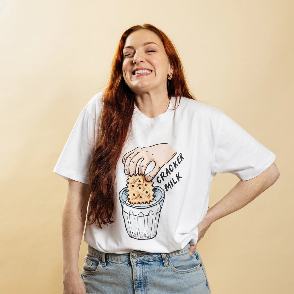 CrackerMilk Illustrated Logo Tee Hoodie, Sweatshirt | CiraTrend.com (Image 3)