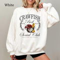 Crawfish Boil Social Club Sweatshirt, Preppy Louisiana Crawfish Shirt, Cozy Fleece Sweatshirt, Everyday Casual Comfort Hoodie