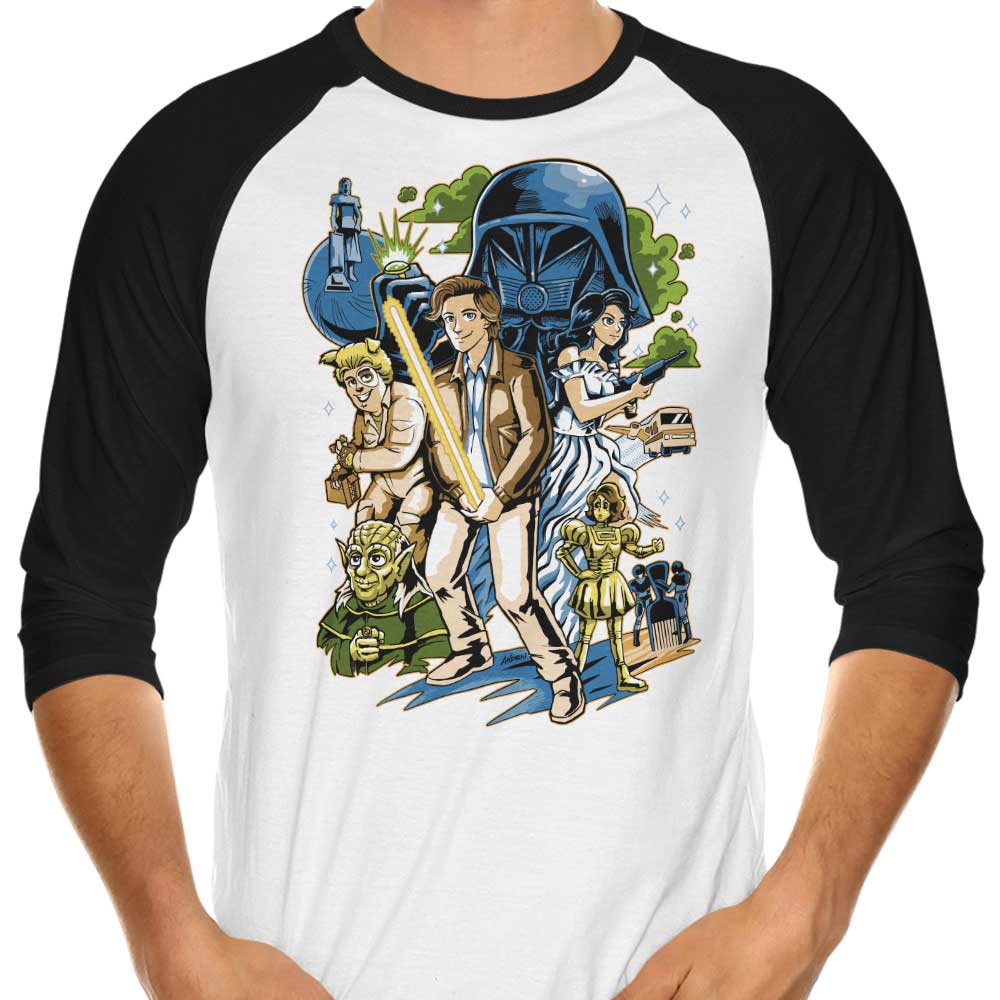 Crazy Space - 3/4 Sleeve Raglan T-Shirt Hoodie, Sweatshirt | CiraTrend.com (Image 1)