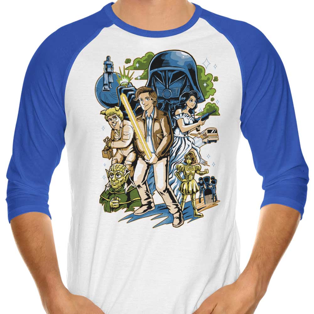 Crazy Space - 3/4 Sleeve Raglan T-Shirt Hoodie, Sweatshirt | CiraTrend.com (Image 3)