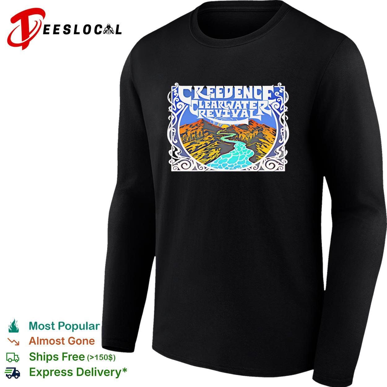 Creedence Clearwater Revival mountain river poster shirt