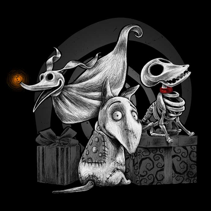 Creepy Dogs - Long Sleeve T-Shirt Hoodie, Sweatshirt | CiraTrend.com (Image 2)