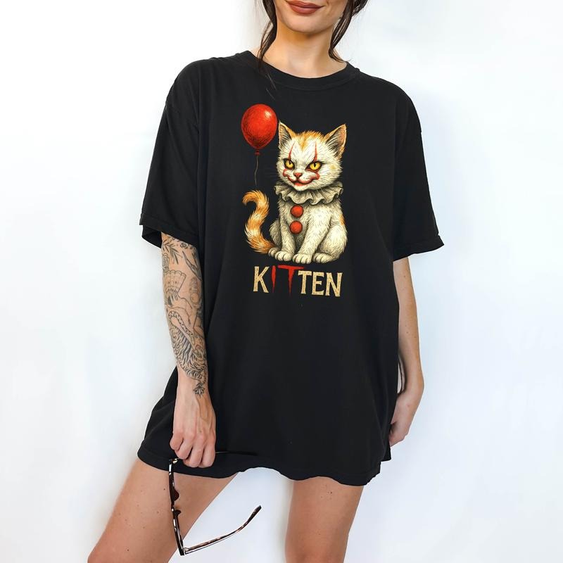 Creepy Kitten - T-Shirt, Unisex T-Shirt, Funny Tee, Comfortable Shirt,  Hallowen Theme Hoodie, Sweatshirt | CiraTrend.com