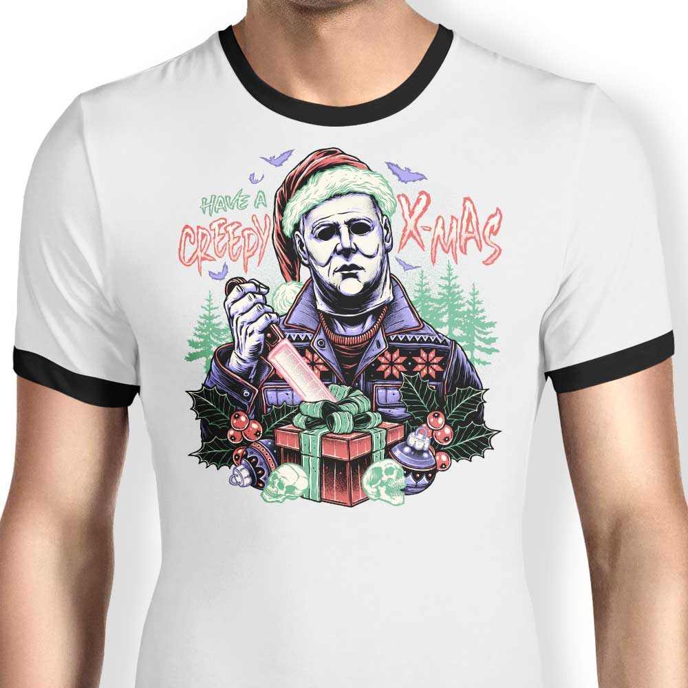 Creepy Xmas - Ringer T-Shirt Hoodie, Sweatshirt | CiraTrend.com (Image 1)
