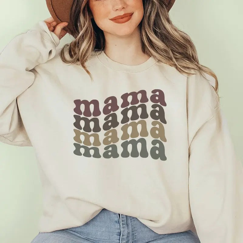 Crewneck Retro Mom Sweatshirt Sweatshirt Women Mom Mom Life Sweatshirt TK62GN T-Shirts, Hoodie | CiraTrend.com