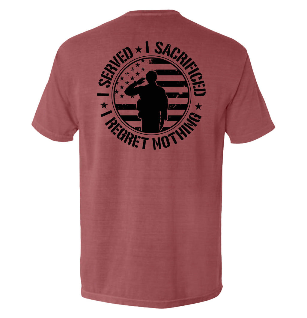 I Served I Sacrificed I Regret Nothing T-Shirts, Hoodie, Sweatshirt | CiraTrend.com (Image 1)