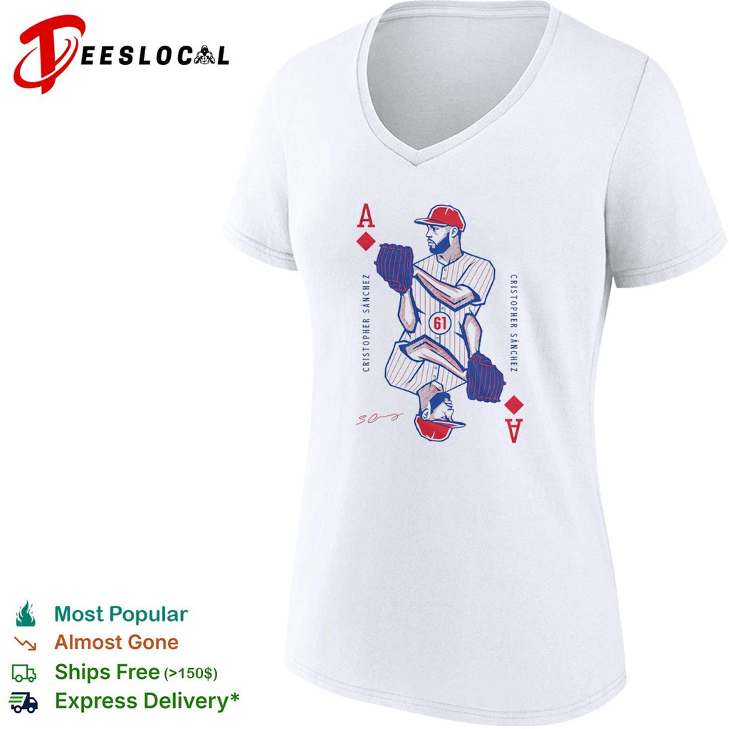 Cristopher Sanchez Philadelphia Phillies MLB Ace of Diamonds Playing Card shirt