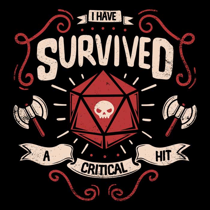 Critical Hit Survivor T-Shirts, Hoodie, Sweatshirt