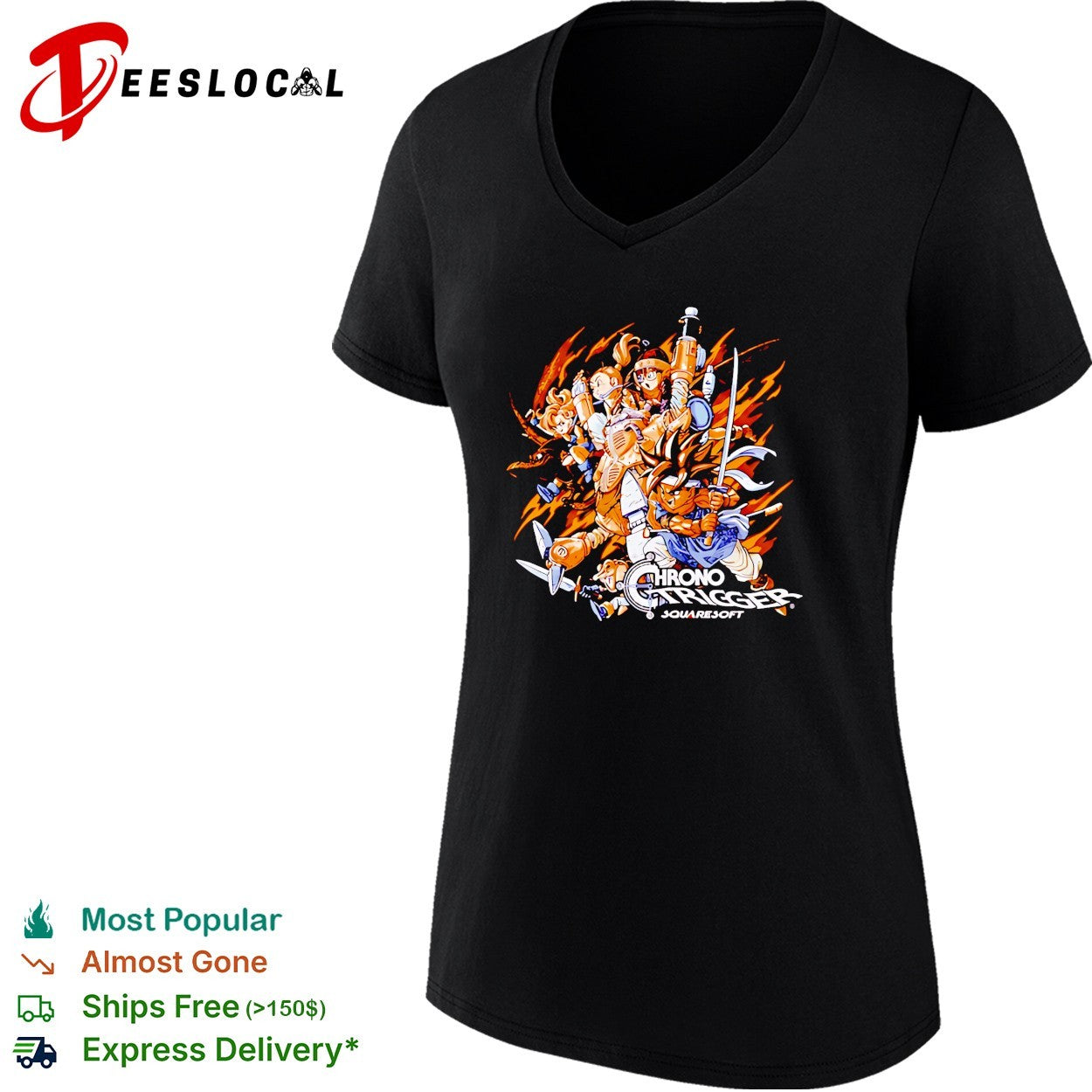 Crono Marle Lucca Robo Frog Ayla Magus Chrono Trigger Squaresoft shirt