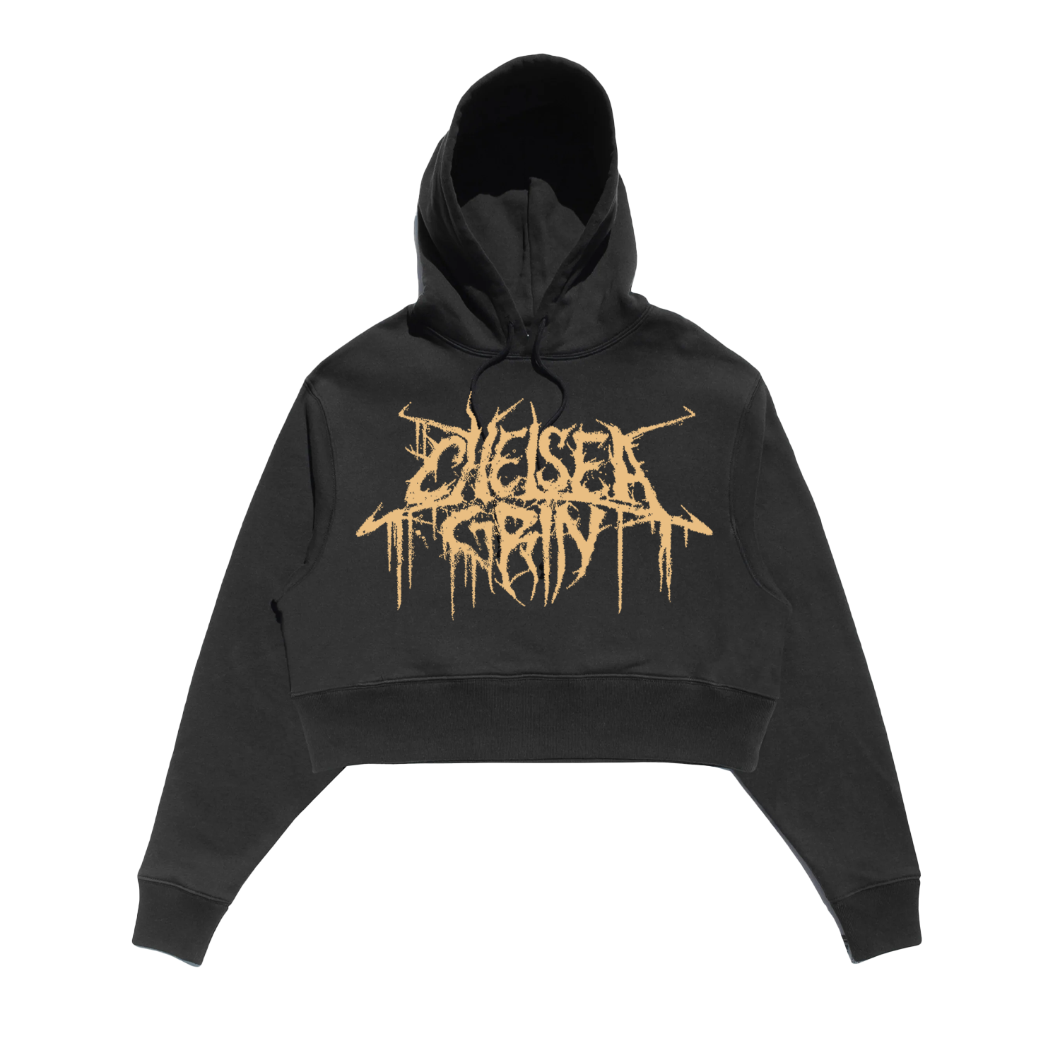 Chelsea Grin - Crop Hoodie w/Gold Print