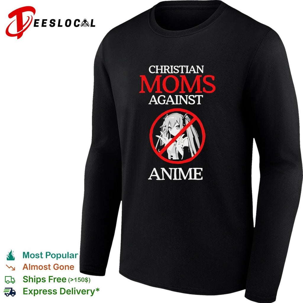 Crossed out virtual idol Christian moms against anime shirt