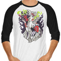 Cruella de Mon - 3/4 Sleeve Raglan T-Shirt Hoodie, Sweatshirt | CiraTrend.com (Image 1)