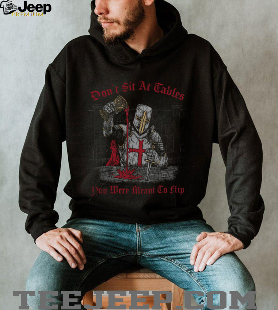 Crusader Knight “Meant To Flip Tables” Religious Graphic Tee