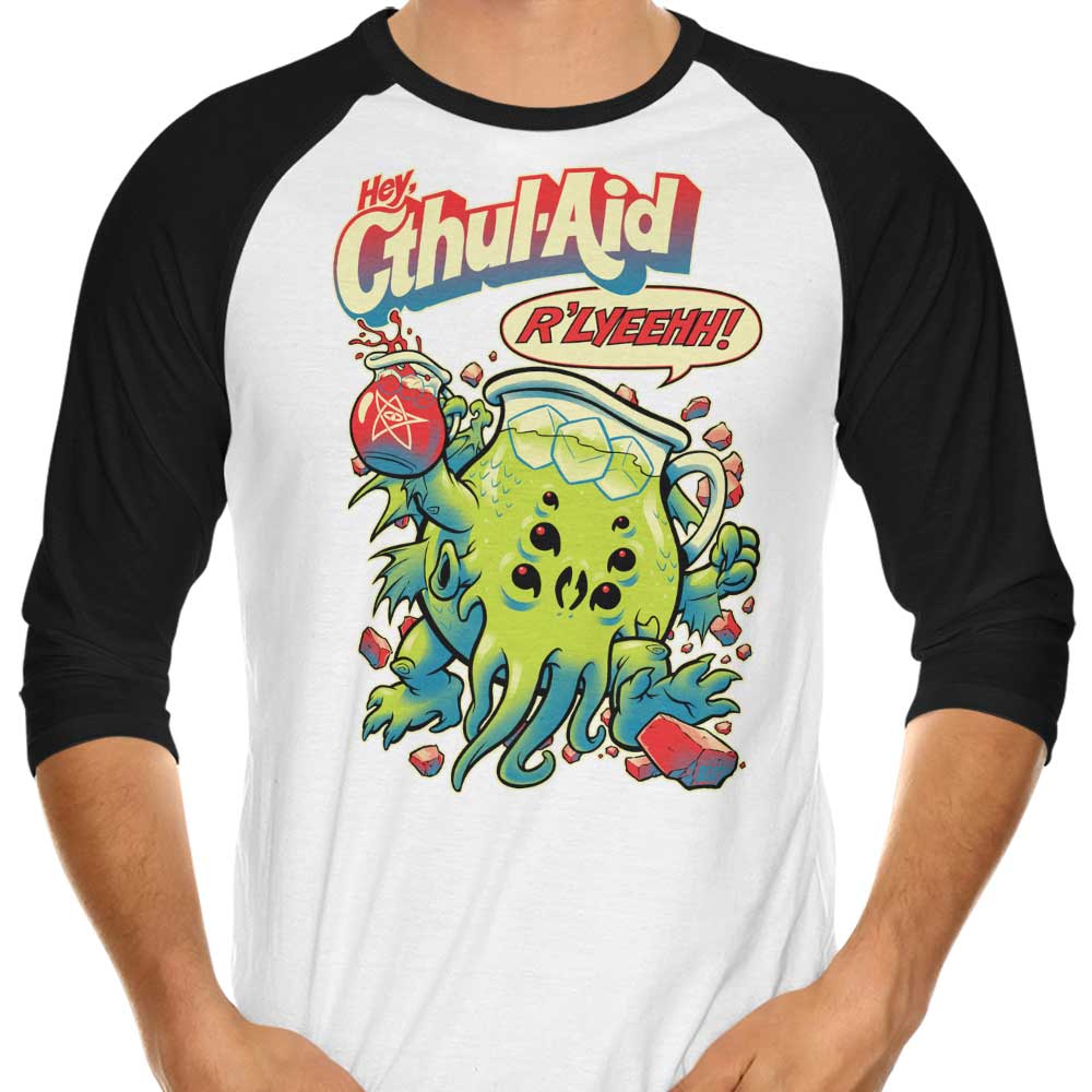 Cthul-Aid - 3/4 Sleeve Raglan T-Shirt Hoodie, Sweatshirt | CiraTrend.com (Image 1)