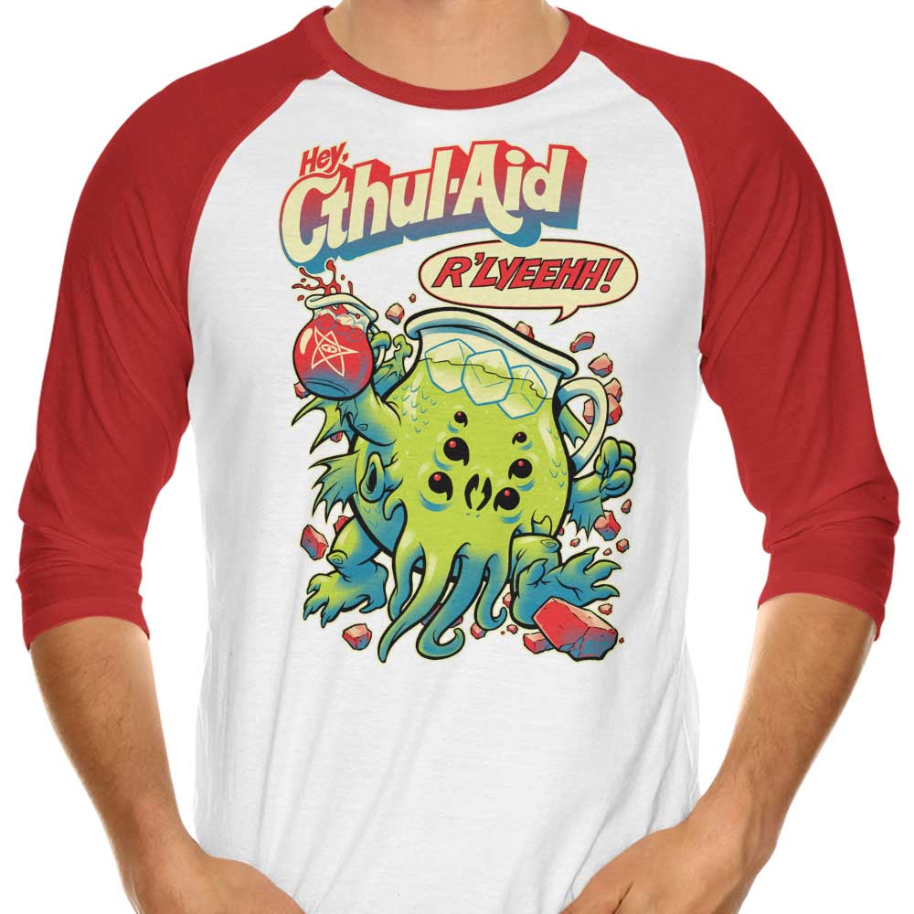 Cthul-Aid - 3/4 Sleeve Raglan T-Shirt Hoodie, Sweatshirt | CiraTrend.com (Image 4)