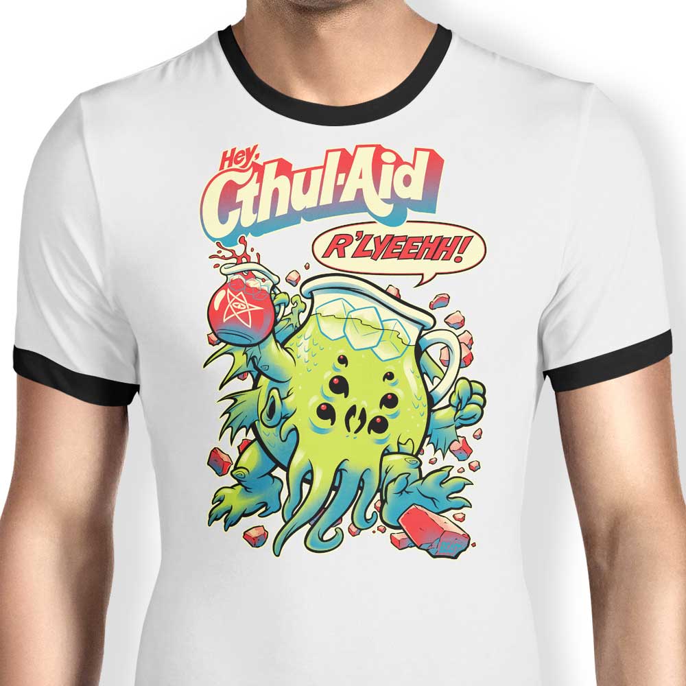 Cthul-Aid - Ringer T-Shirt Hoodie, Sweatshirt | CiraTrend.com (Image 1)