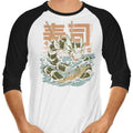Cucumber Sushi Dragon - 3/4 Sleeve Raglan T-Shirt Hoodie, Sweatshirt | CiraTrend.com (Image 1)