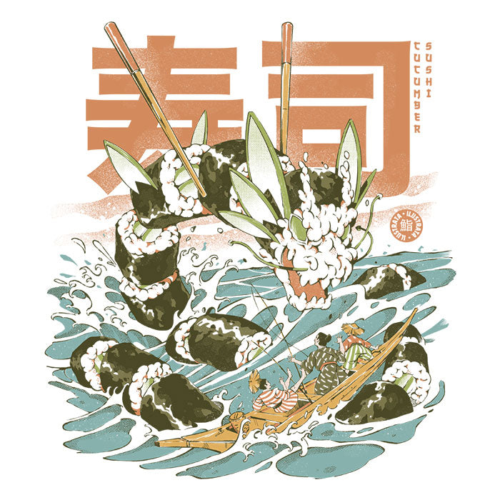 Cucumber Sushi Dragon - Ringer T-Shirt Hoodie, Sweatshirt | CiraTrend.com (Image 2)