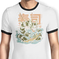 Cucumber Sushi Dragon - Ringer T-Shirt Hoodie, Sweatshirt | CiraTrend.com (Image 1)