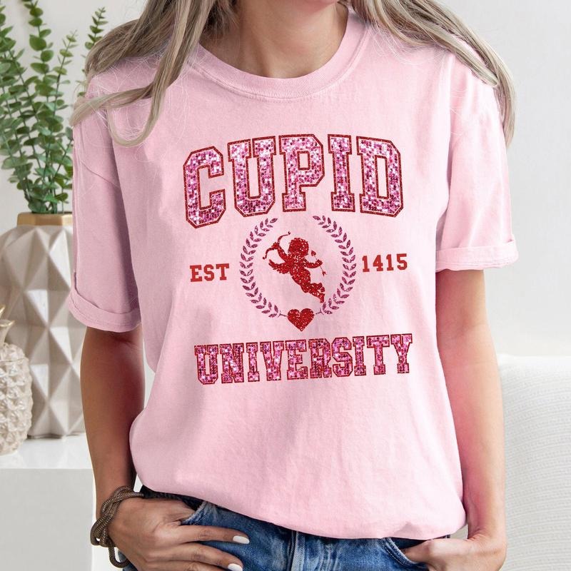 Cupid University, College, University, Love, Comfort Colors Tshirt, Valentine's Day, Valentine's Day Comfort Colors...