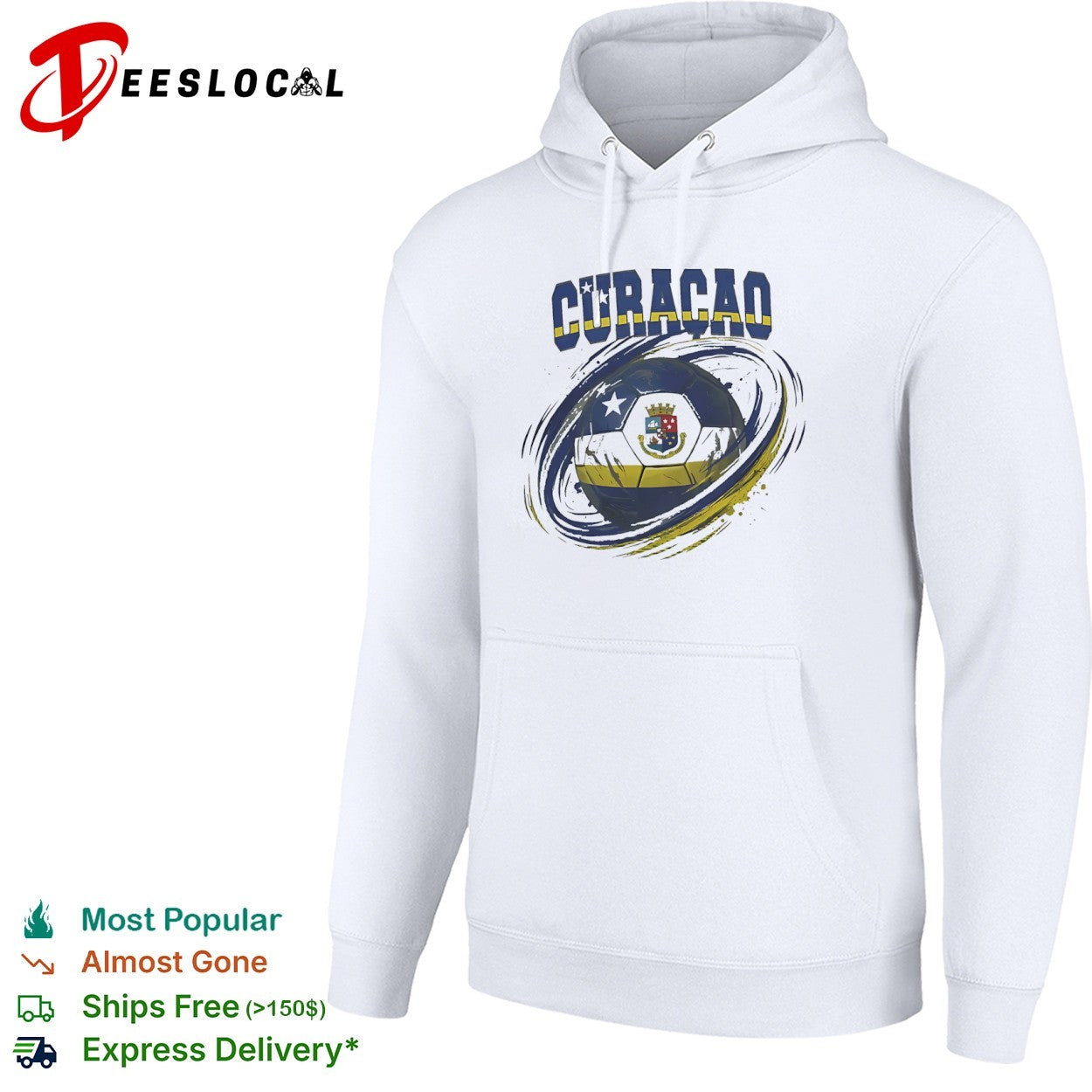 Curacao flag soccer ball shirt
