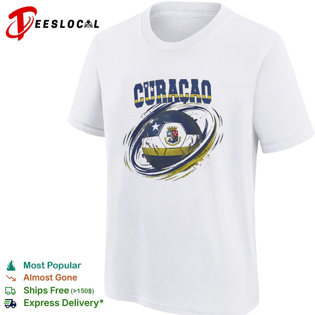 Curacao flag soccer ball shirt