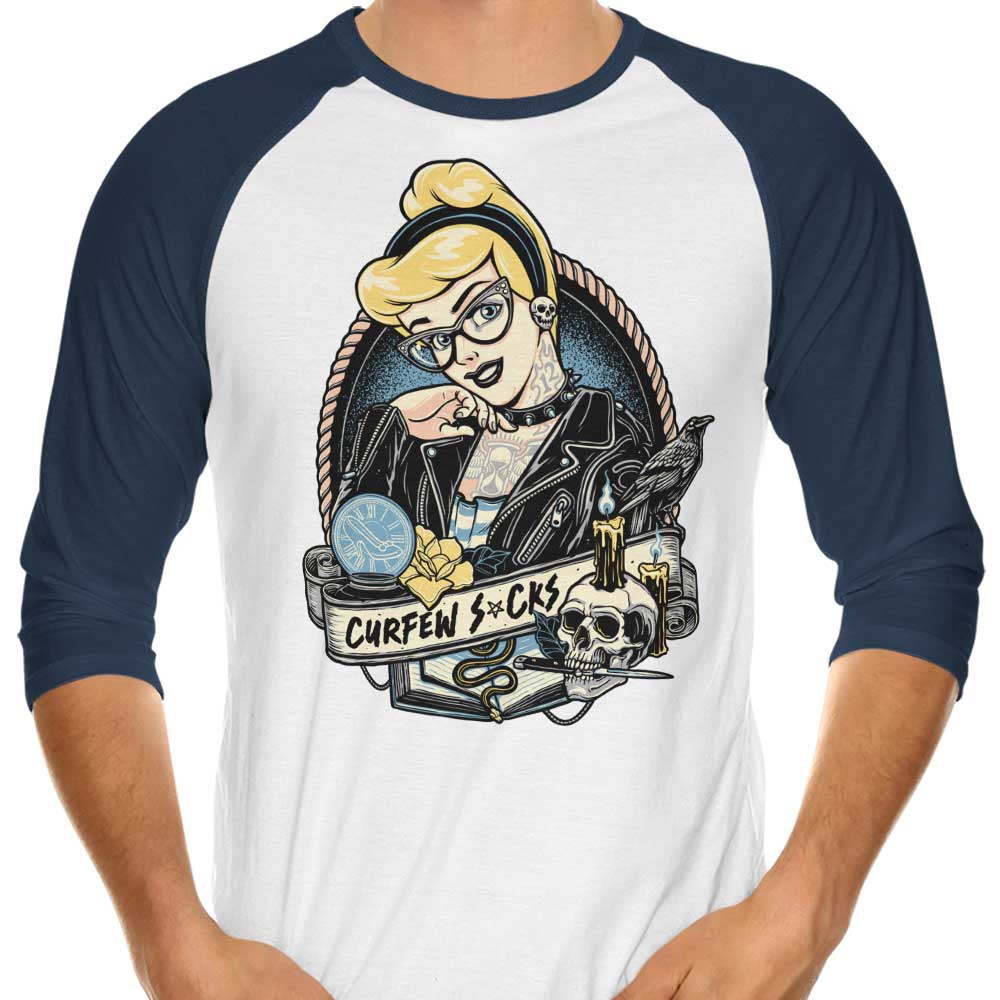 Curfew Sucks - 3/4 Sleeve Raglan T-Shirt Hoodie, Sweatshirt | CiraTrend.com (Image 3)