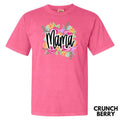 Cursive Flower Mama Comfort Colors T-Shirt 'NLB' Hoodie, Sweatshirt | CiraTrend.com