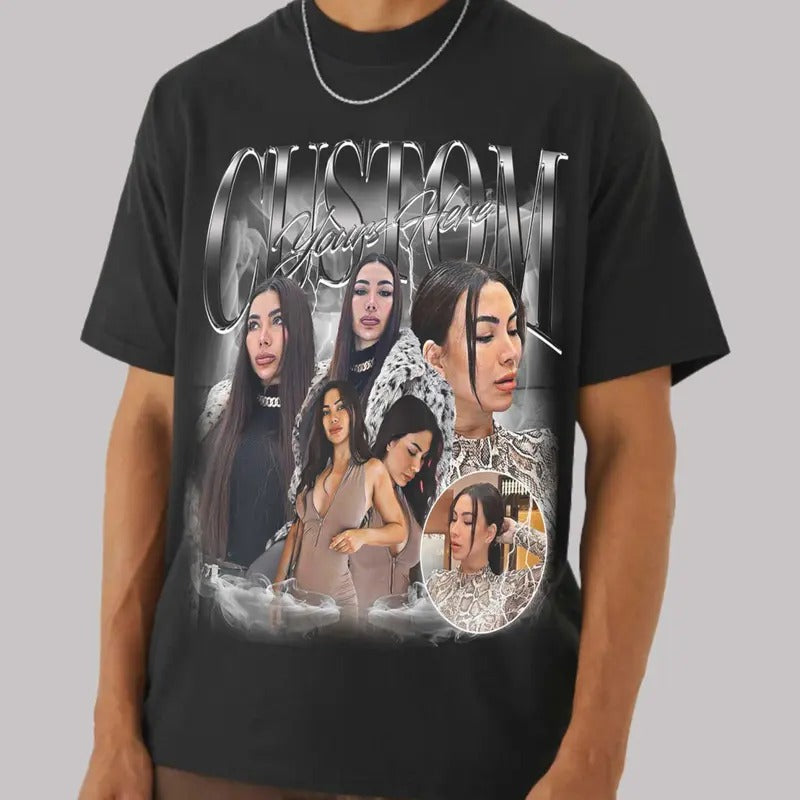 Custom Bootleg Rap Tee, Customized Your Bootleg T-Shirt, Personalized Photos Sweatshirt, Boyfriend Gifts, Birthday Gift Ideas