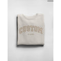 Custom Embroidered Varsity Sweater, Hoodie, Tee Shirt - Vintage Old School Personalized Embroidery Crewneck