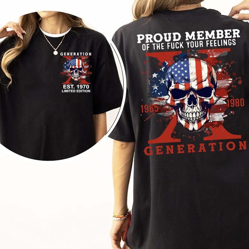 Custom Generation X Collection Shirt, Custom Year Of Birth Shirt, The True Fafo Gen X New Version Two Side Shirt Xmas Gen...