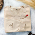 Custom Mama Embroidered Sweatshirt, Custom Mama Crewneck With Kids Names, Personalized Mom Hoodie, Gift For Mom, Mother's...