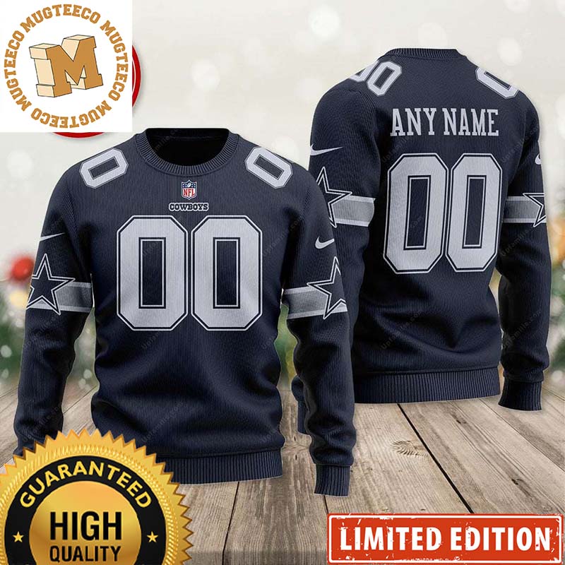 Custom Name Personalized Dallas Cowboys 2023 Holiday Ugly Christmas Sweater