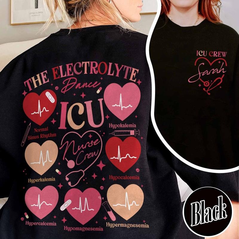 Custom Valentine Nurse Sweatshirt, Custom ICU Nurse Sweatshirt Valentines Day, Nurse Squad Valentine Sweatshirt, ICU...
