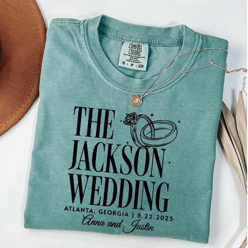 Custom Wedding Toss Shirts, Comfort Colors Wedding Shirt, Personalized Bridal Party Gift, Wedding Party Favors, Matching...