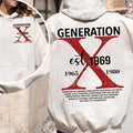 Custom Year Generation X Skull Hoodie - Stylish Cream Pullover - Available in All Sizes! T-Shirts, Sweatshirt | CiraTrend.com
