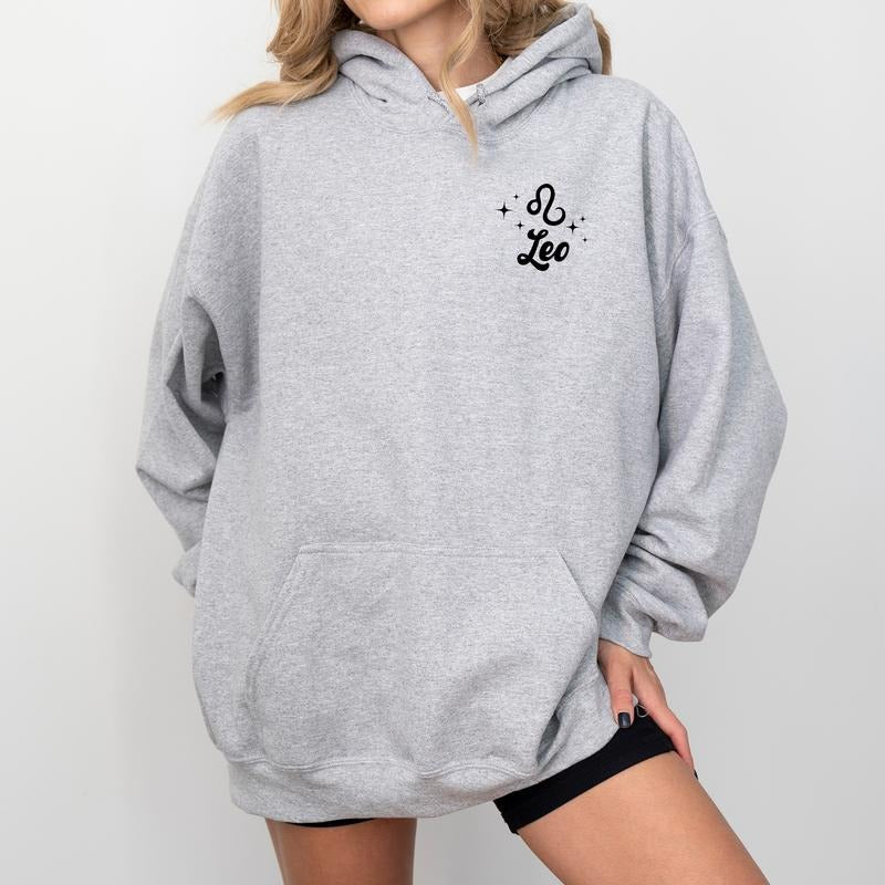 Custom Zodiac Hoodie, Unisex Zodiac Sign Hoodies, Astrology Sweatshirt, Horoscope Shirt, Birthday Gift Ideas for Girls, Christmas Holiday Gifts, Comfy Cotton Long Sleeve Pullover, Casual Womenswear