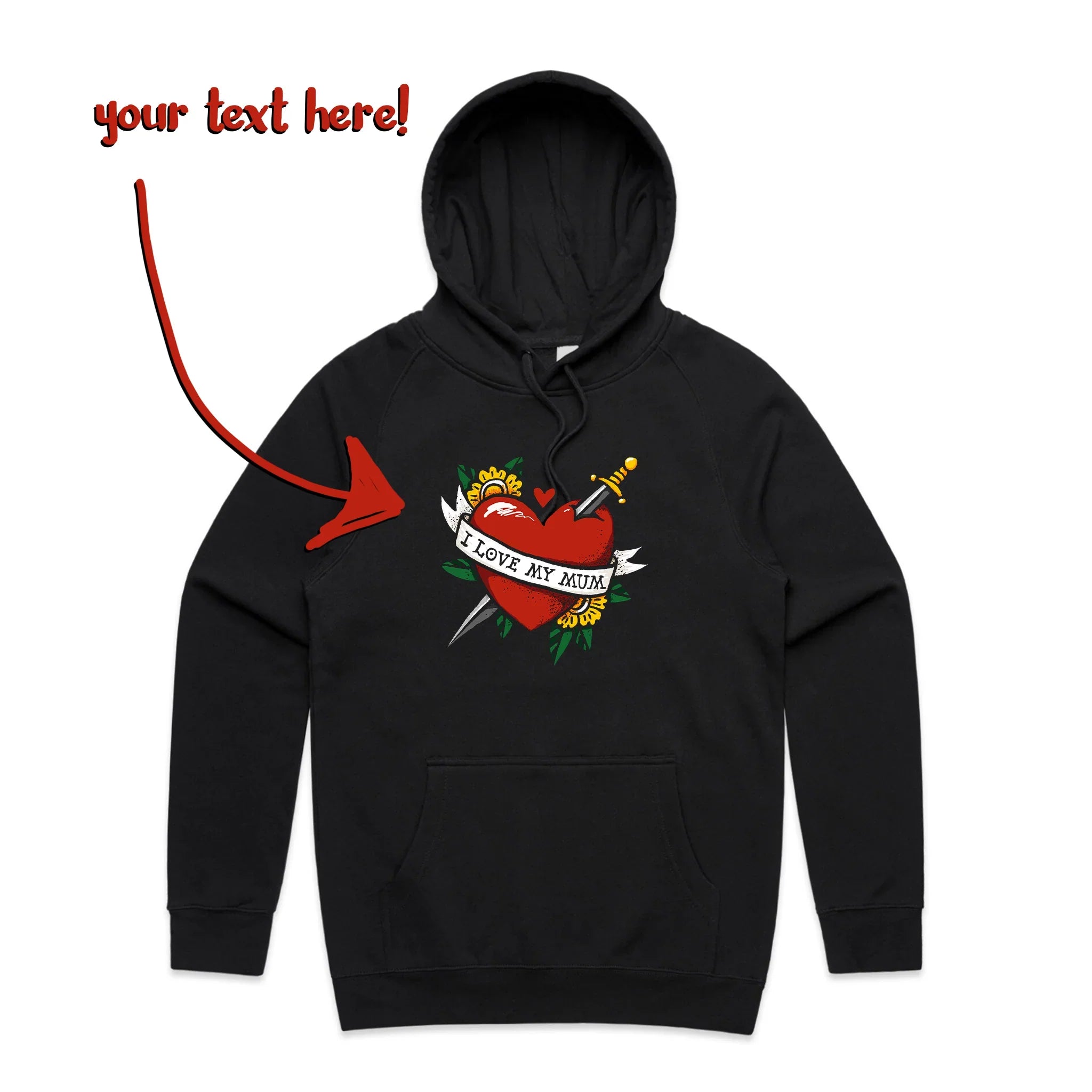Custom Heart Tattoo Hoodie T-Shirts, Sweatshirt | CiraTrend.com (Image 1)