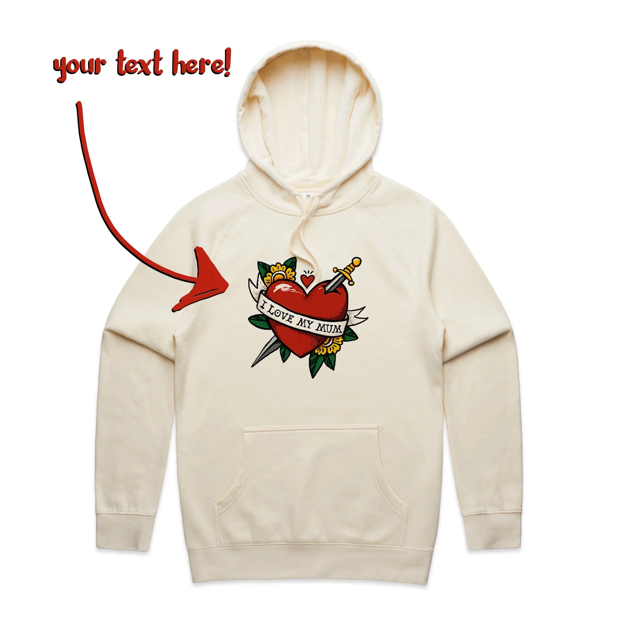 Custom Heart Tattoo Hoodie T-Shirts, Sweatshirt | CiraTrend.com (Image 3)